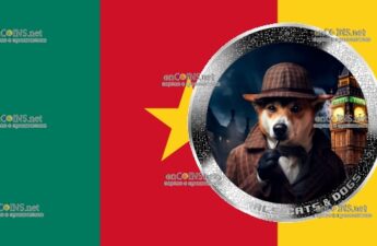 Камерун 1000 франков КФА - монета 1000 франков Собака-детектив