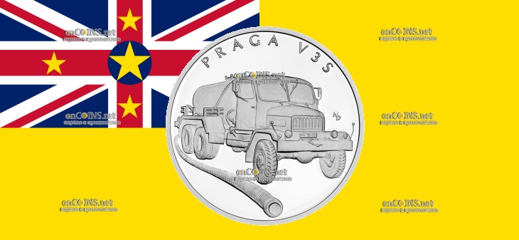 Ниуэ бакс – монета 1 доллар Автомобиль Praga V3S