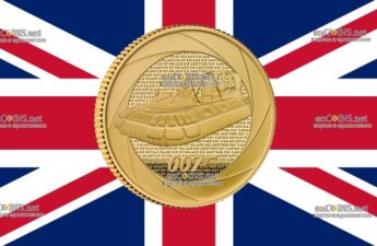 Золото 25 фунтов Британии - монета 25 фунтов Фильмы 2000-х годов об Агенте 007