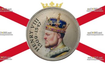 10 пенсов Остров Джерси - монета 10 пенсов Король Генрих VIII