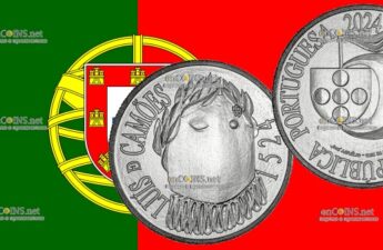 Пять евро Португалии - монета 5 евро Луис Вас де Камоэнс