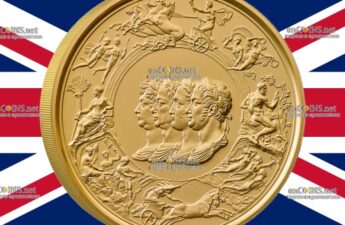 Золотые 1000 фунтов Великобритании - монета 1000 фунтов Ватерлоо - Лидеры союзников