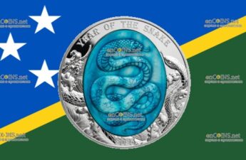 25 долларов Соломоновых островов - монета 25 долларов Год Змеи