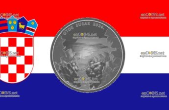 4 евро Хорватии - монета 4 евро остров Сусак