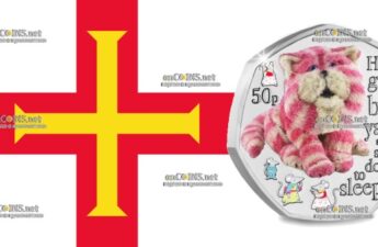 Медно-никелевые 50 пенсов Гернси - монета 50 пенсов Bagpuss
