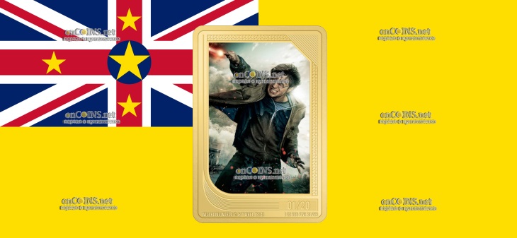 Позолоченныфе два доллара Ниуэ – монета 2 доллара Гарри Поттер
