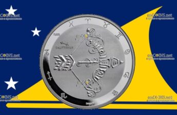 Токелау монета пять долларов - монеты пять долларов Стрелец