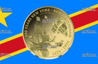 100 франков Конго - монета 100 франков Нью-Йорк - Нью-Амстердам