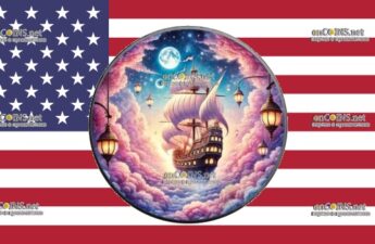 1 доллар США - 1 доллар Корабль-конфета