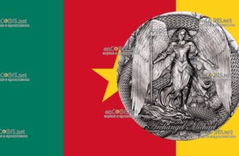 Монета 2000 франков КФА Камеруна - монета 2000 франков КФА Архангел Михаил