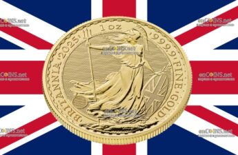 Золото 100 фунтов Британии - монета 100 фунтов Британия