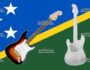 2 доллара Соломоновых островов - монета 2 доллара Гитара Fender Stratocaster