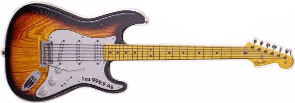 2 доллара Соломоновых островов - монета 2 доллара Гитара Fender Stratocaster, реверс