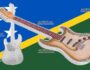 Два доллара Соломоновых островов - монета 2 доллара Гитара Fender Stratocaster