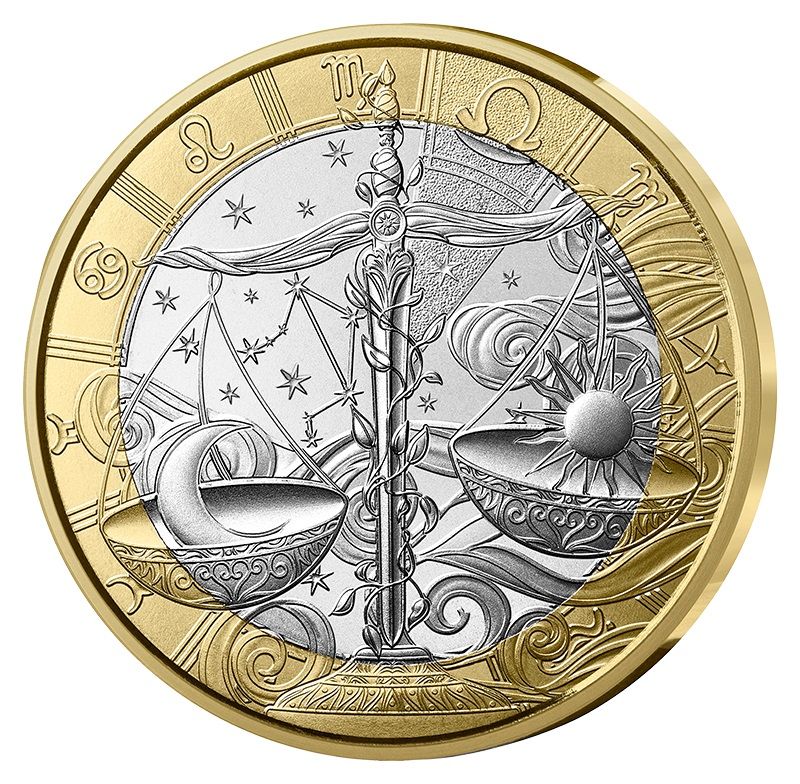 Французские 5 евро - монеты 5 евро Весы, реверс