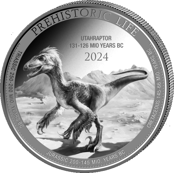 Конго 20 франков - монета 20 франков Ютараптор, реверс