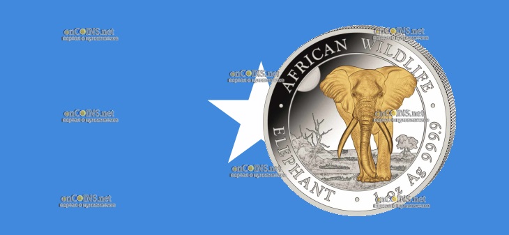 Монета 100 шиллингов Сомали - монета 100 шиллингов Сомалийский Слон
