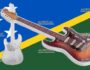 Монета 2 доллара Соломоновых островов - монета 2 доллара Гитара Fender Stratocaster