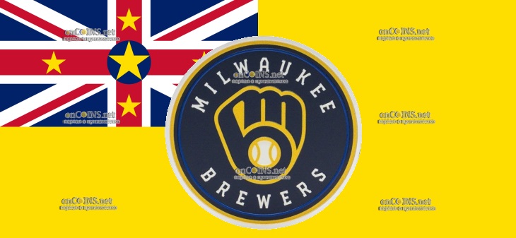 Монета 5 долларов Ниуэ – монета 5 долларов клуб Milwaukee Brewers