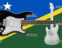 Монета два доллара Соломоновых островов - монета 2 доллара Гитара Fender Stratocaster