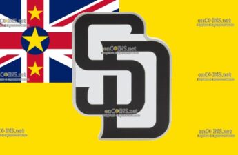 Монета пять баксов Ниуэ – монета 5 долларов клуб San Diego Padres