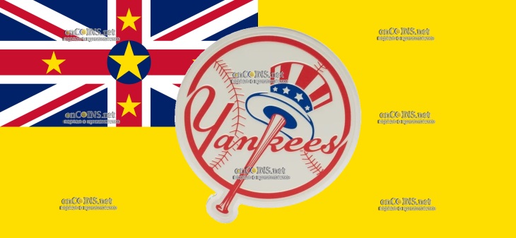 Монета пять долларов Ниуэ – монета 5 долларов клуб New York Yankees