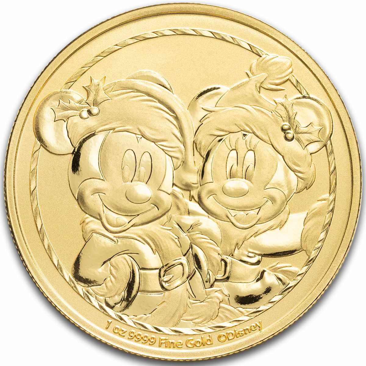 Ниуэ двести пятьдесят долларов - монета 250 долларов Микки и Минни Маус - Рождество, реверс