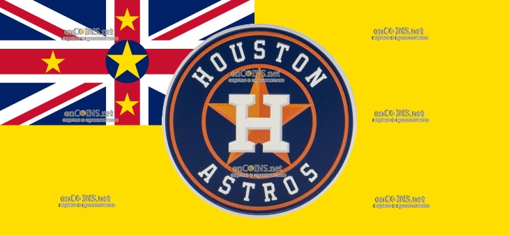 Пять баксов Ниуэ – монета 5 долларов клуб Houston Astros