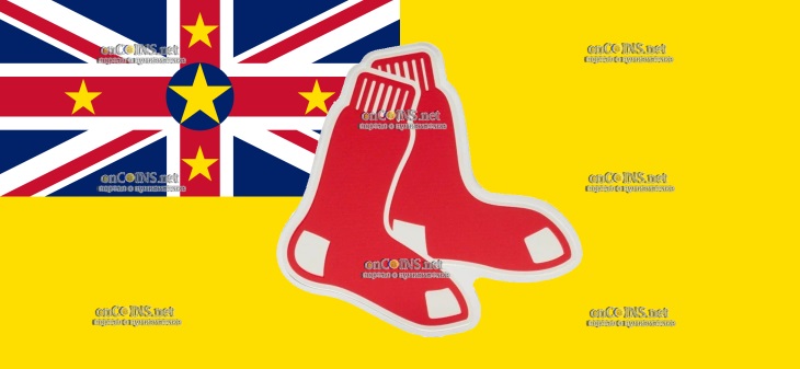 Пять долларов Ниуэ – монета 5 долларов клуб Boston Red Sox