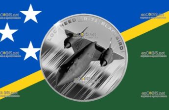 Серебряные 50 центов Соломоновых островов - монета 50 центов Lockheed SR-71
