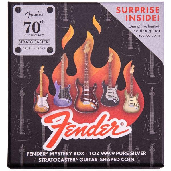Соломоновы острова монеты - серия монет Гитара Fender Stratocaster, подарочная упаковка