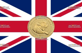10 фунтов Великобритании - монета 10 фунтов Британский лев и американский орел