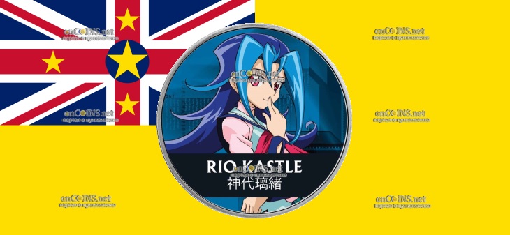 2 бакса Ниуэ – монета 2 доллара Рио Кастл