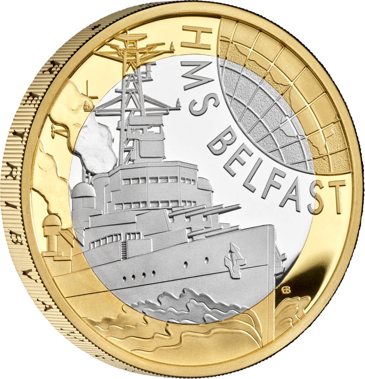 2 фунта Великобритания - серебряные монеты 2 фунта Гордость Белфаста, реверс