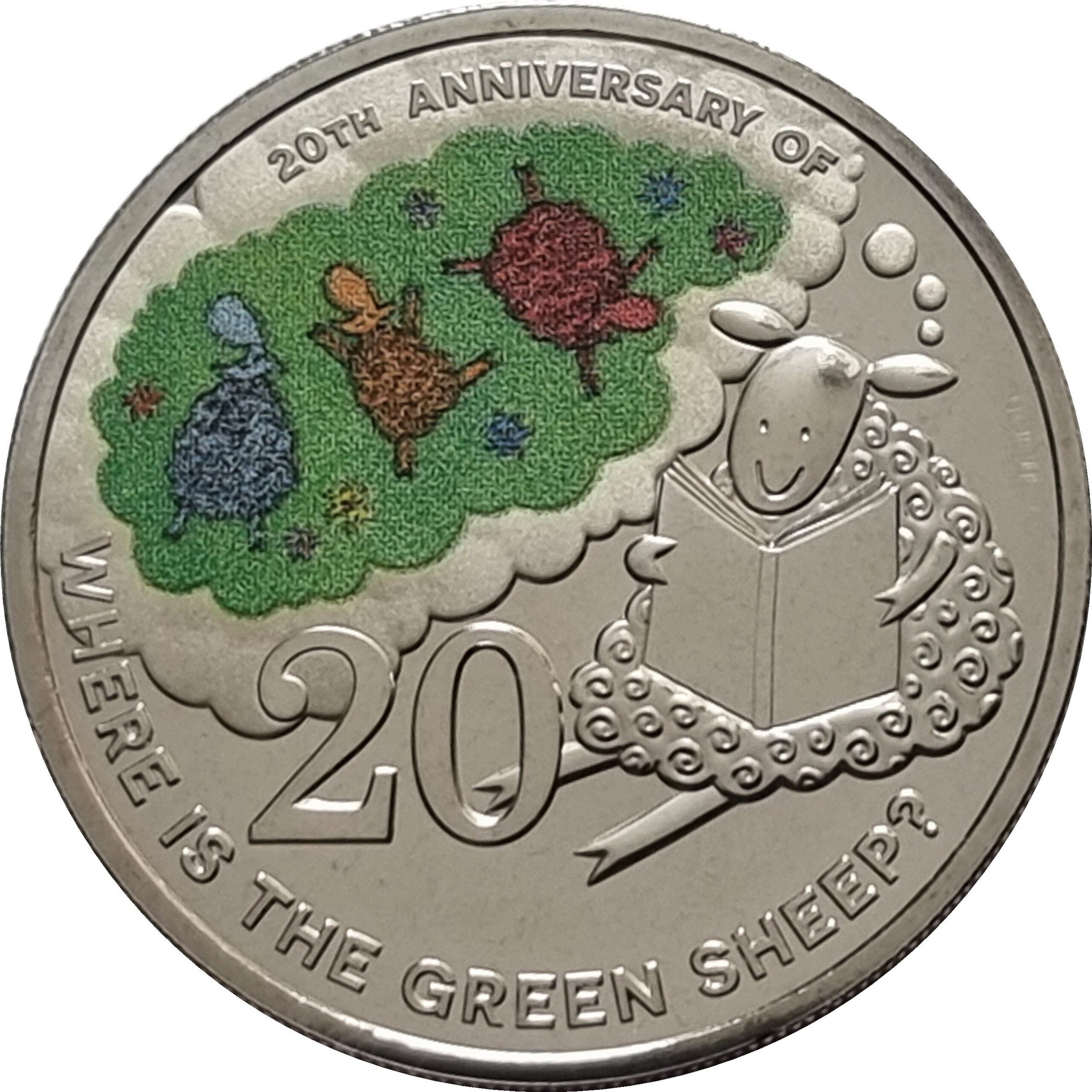 20 центов Австралии - монета 20 центов Где зеленая овца, реверс