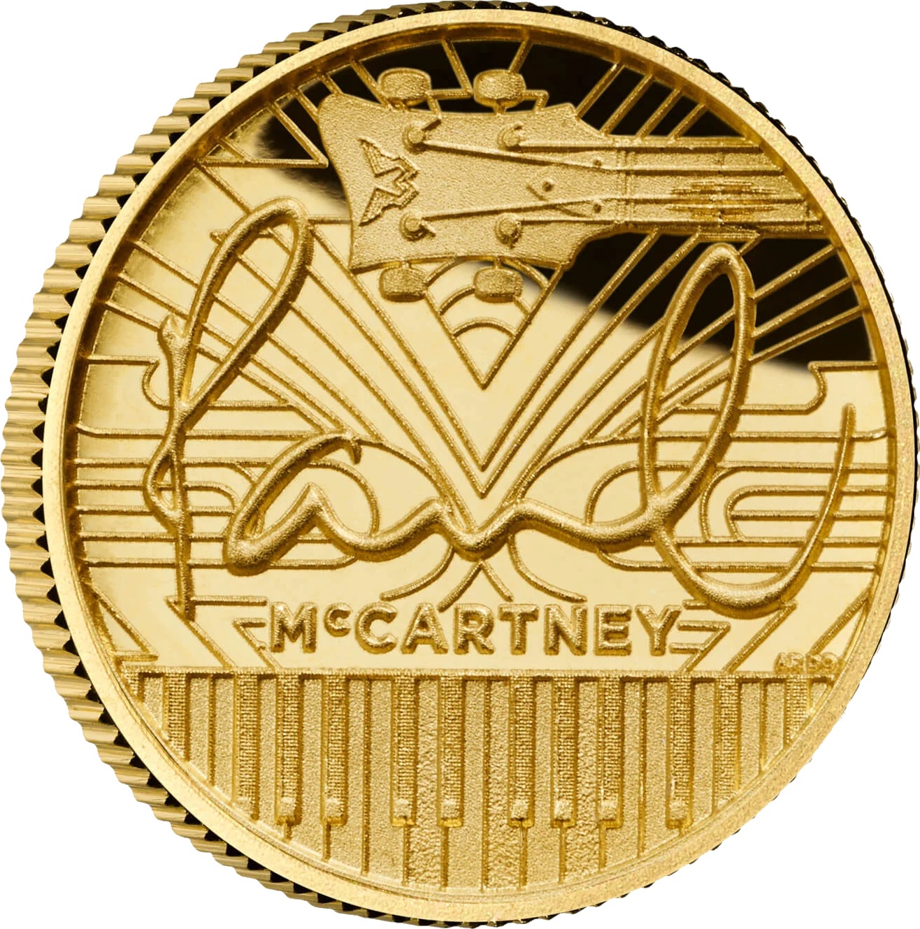 50 пенсов Великобритании - монета 50 пенсов Пол Маккартни, реверс