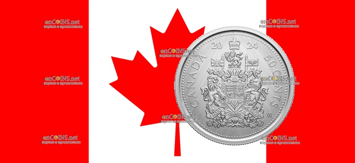 50 центов Канады - монета 50 центов Смена Монархов