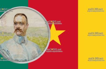 500 франков КФА Камеруна - монета 500 франков КФА Портрет Юзефа Пилсудского