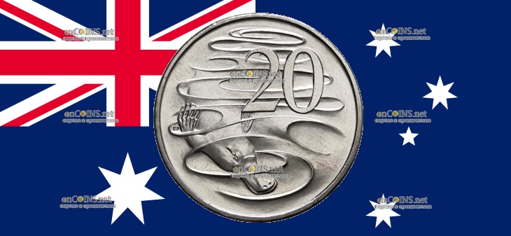Двадцать центов Австралии - монета 20 центов Утконос