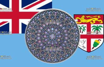 Монета 10 долларов Фиджи - монета 10 долларов Нотр-Дам-де-Пари Mandala Art