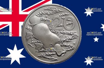 Монета 20 центов Австралии - монета 20 центов Утконос