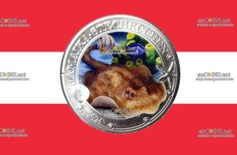 Монета 3 евро Австрии - монета 3 евро Желтый скат