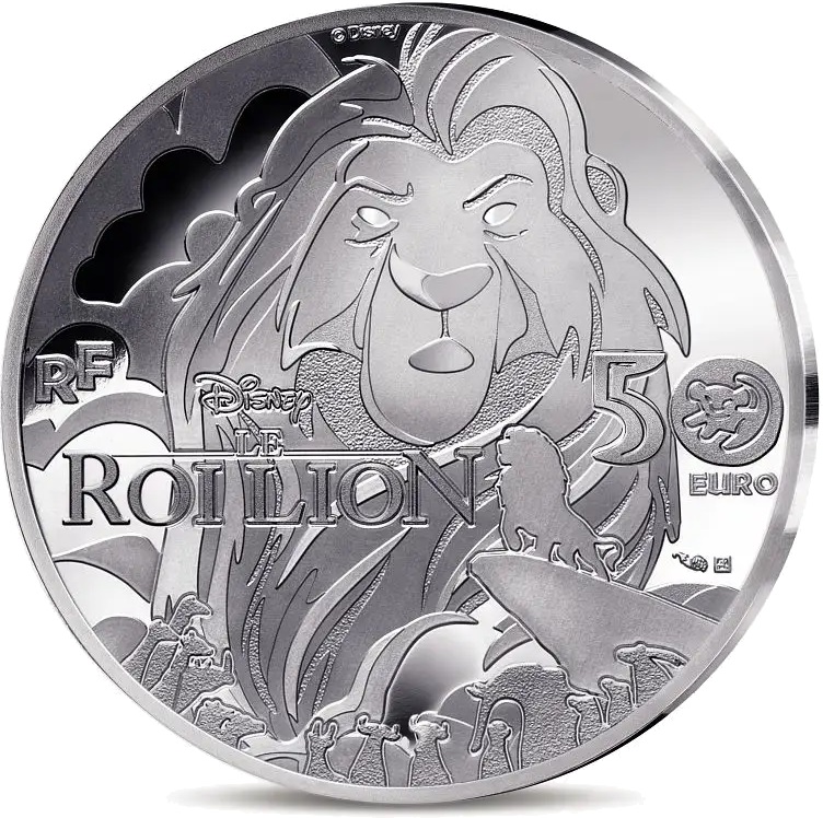 Монета 50 евро Франция - 50 евро Король Лев, аверс