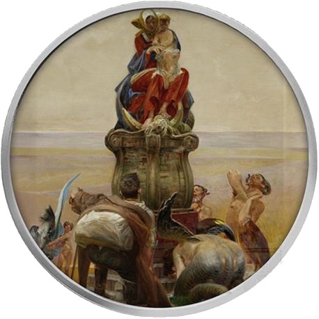 Монета 500 франков Камерун - монета 500 франков КФА Поклонение Мадонне, реверс