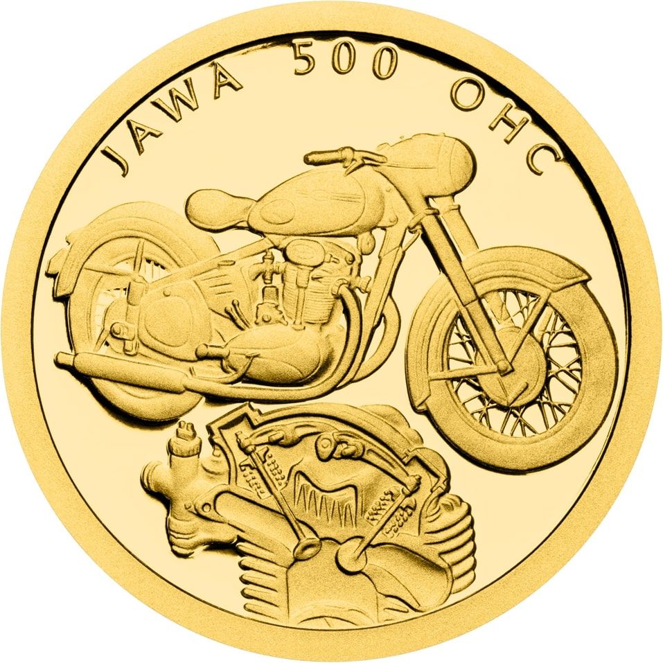 Монета десять долларов Ниуэ – монета 10 долларов JAWA 500 OHC, реверс
