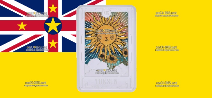 Монета два доллара Ниуэ - монета 2 доллара Солнце