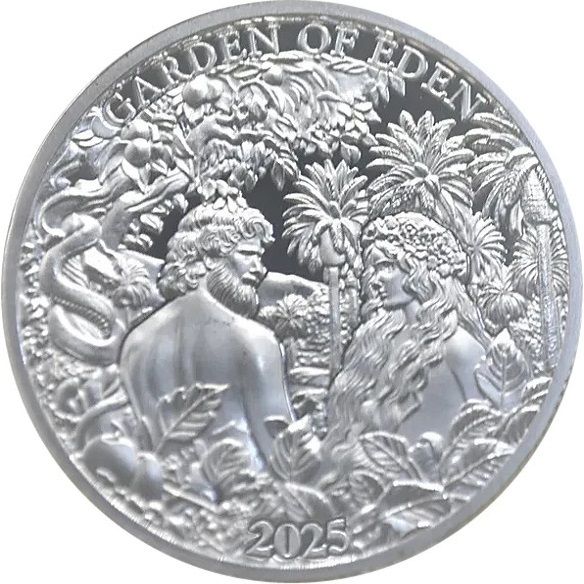 Монета пол доллара Ниуэ – монета 1 доллар Райский сад, реверс