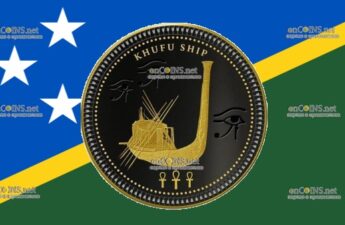 Монета пятьдесят центов Соломоновых островов - монета 50 центов Судно Хуфу