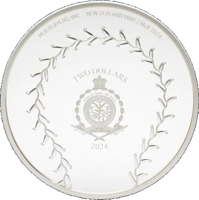 Монеты острова Ниуэ - серия монет Высшая лига бейсбола®, 2 доллара, аверс