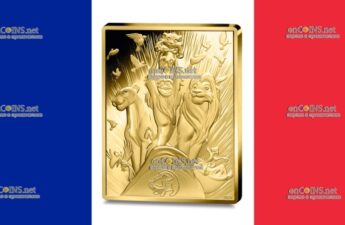 Прямоугольная монета 200 евро Франция - 200 евро Король Лев